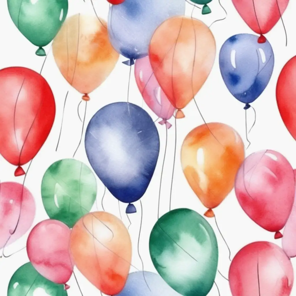 birthday flags watercolor mexico balloons