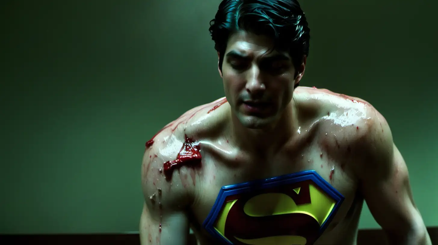Brandon Routh Superman Shirtless Intense Battle with Kryptonite