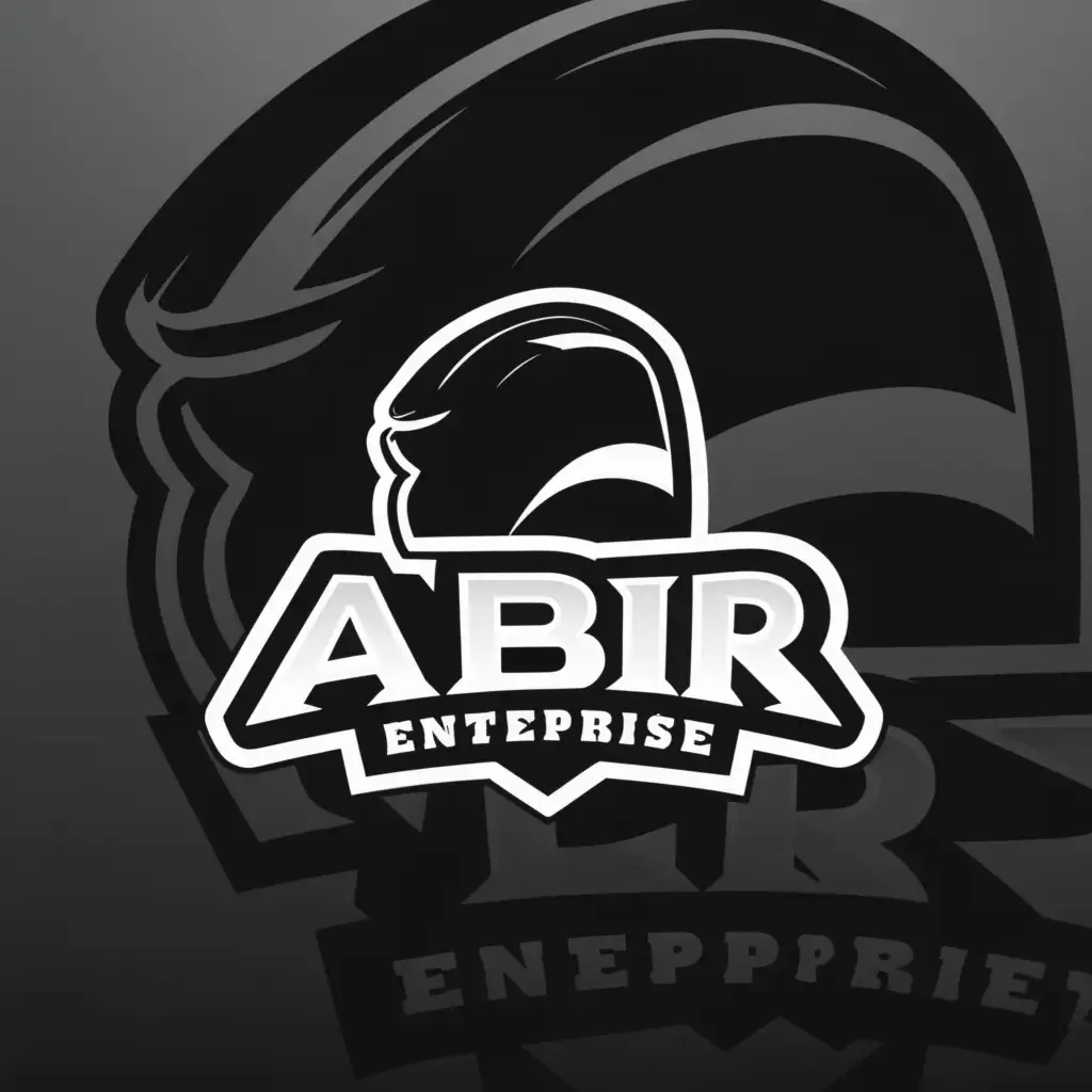 a logo design,with the text "ABIR ENTERPRISE", main symbol:BIKERES HELMET LOGO,Moderate,clear background