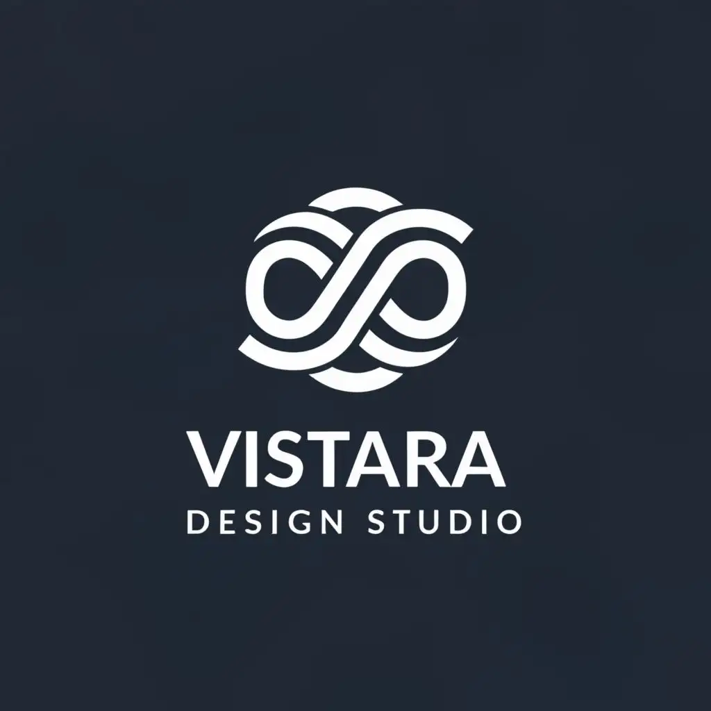 a logo design,with the text "Vistara Design Studio", main symbol:boundless design,Minimalistic,clear background