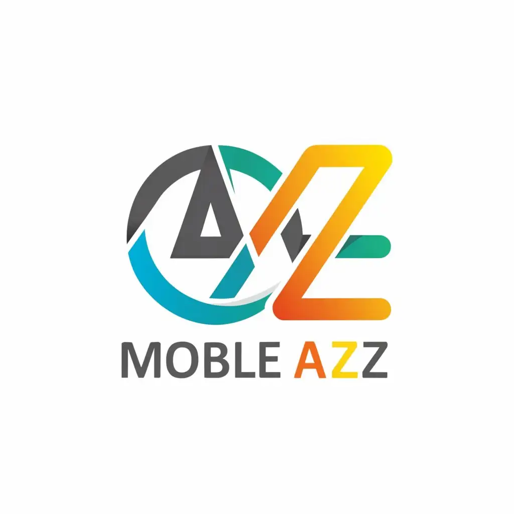 a logo design,with the text "Mobile A2Z", main symbol:A2Z,Moderate,be used in Internet industry,clear background