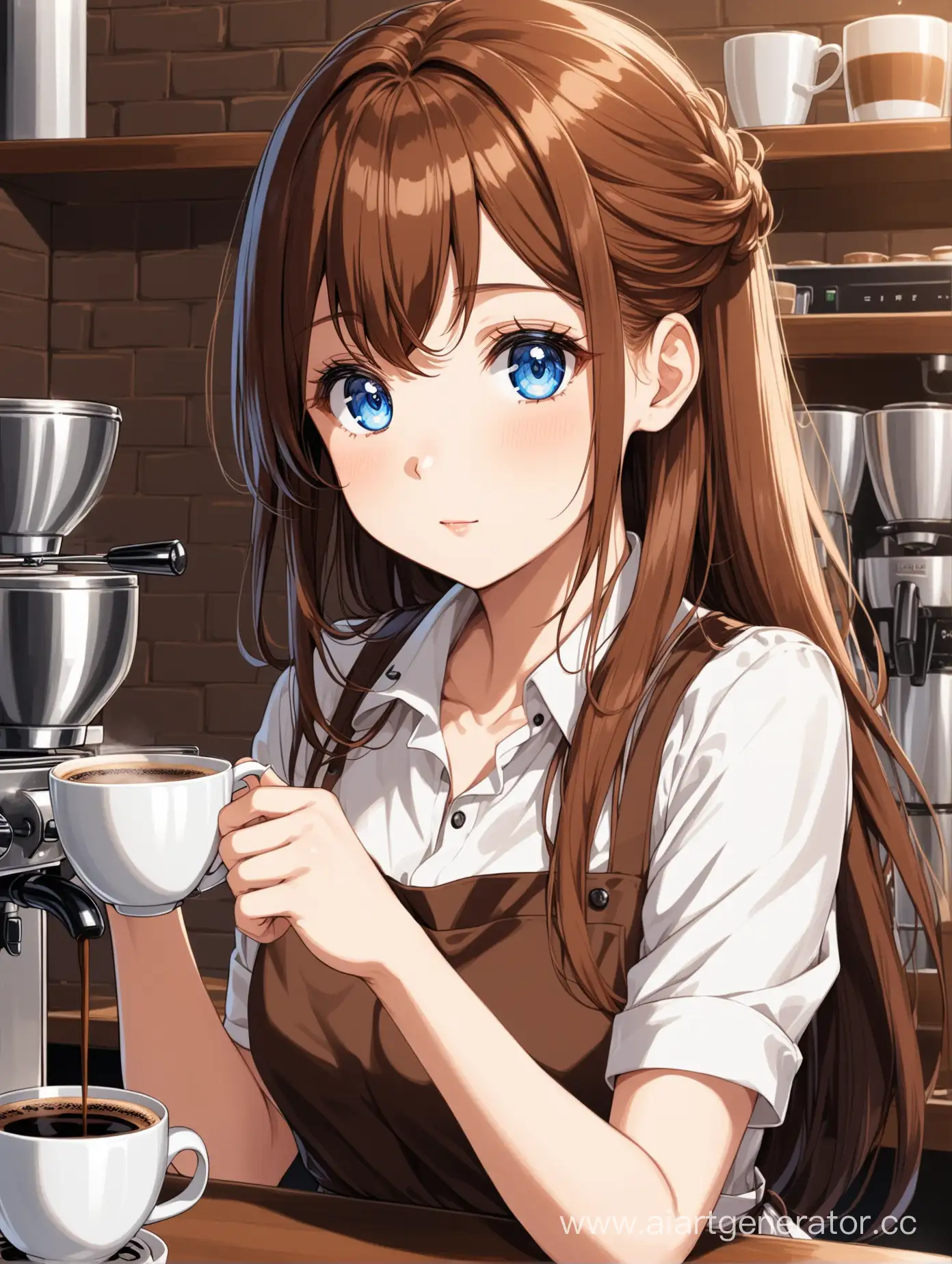 Thoughtful-Anime-Barista-Creating-Coffee-with-Long-Chestnut-Hair-and-Blue-Eyes