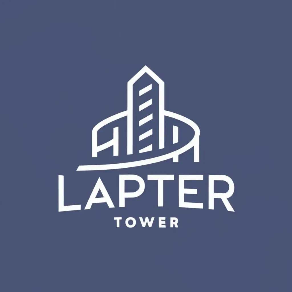 logo, laptop , digital , tower , with the text "A tower with a laptop", typography, be used in Technology industry