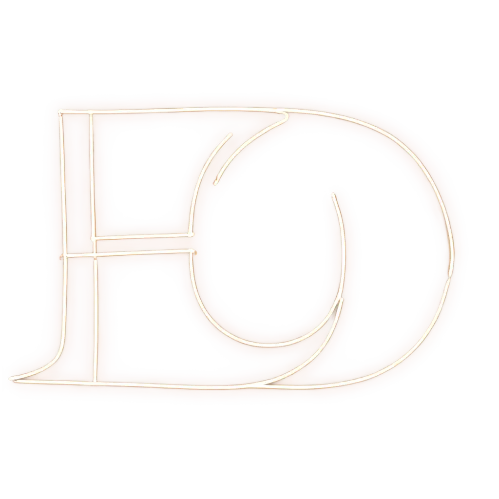 A big Alphabet D with nion light