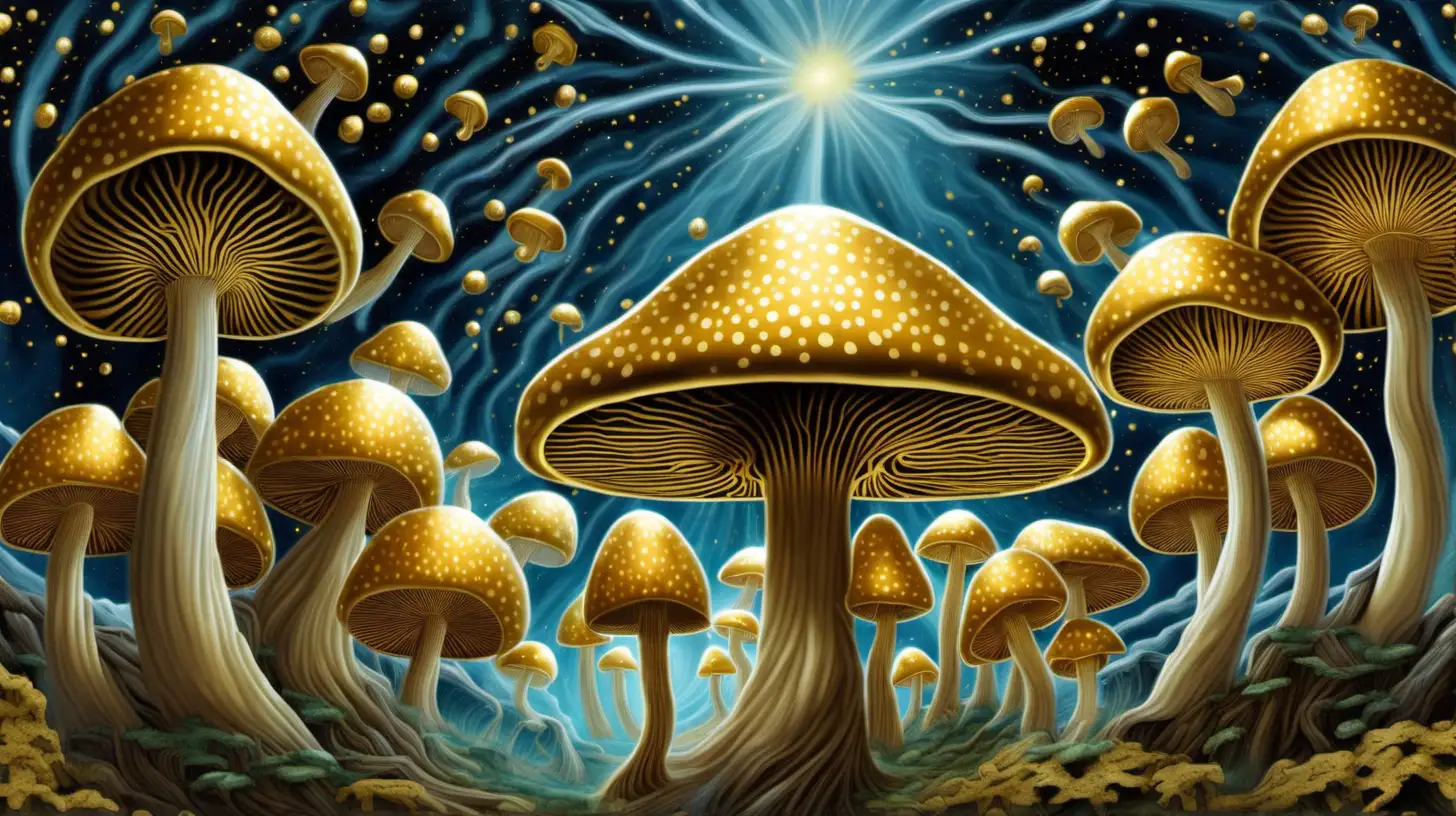 Боги света на небе золото грибы любовь псилоцибин