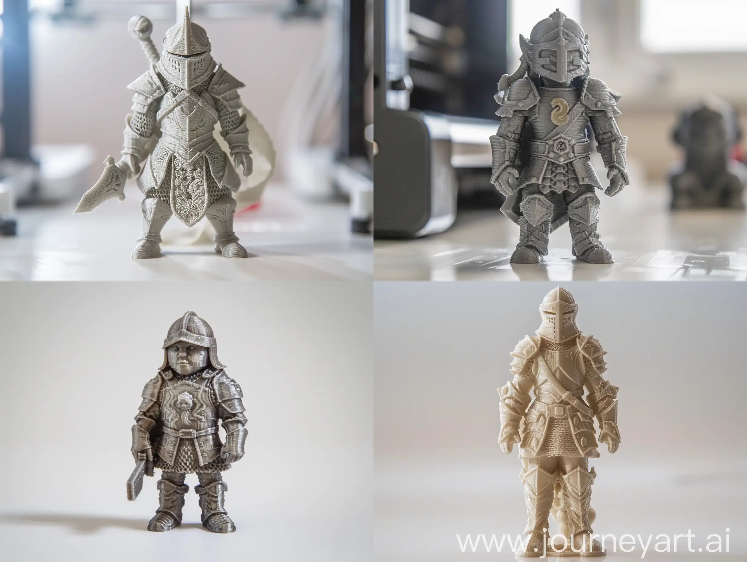 Miniature-Knight-3D-Printed-on-White-Background