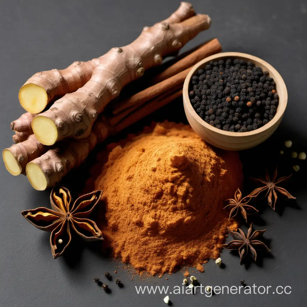 Aromatic-Spice-Blend-with-Ginger-Sandalwood-Clove-Black-Pepper-and-Cinnamon