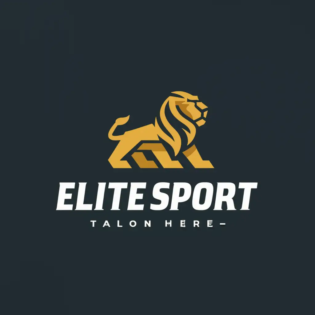 a logo design,with the text "elite sport", main symbol:lion,Moderate,be used in Sports Fitness industry,clear background