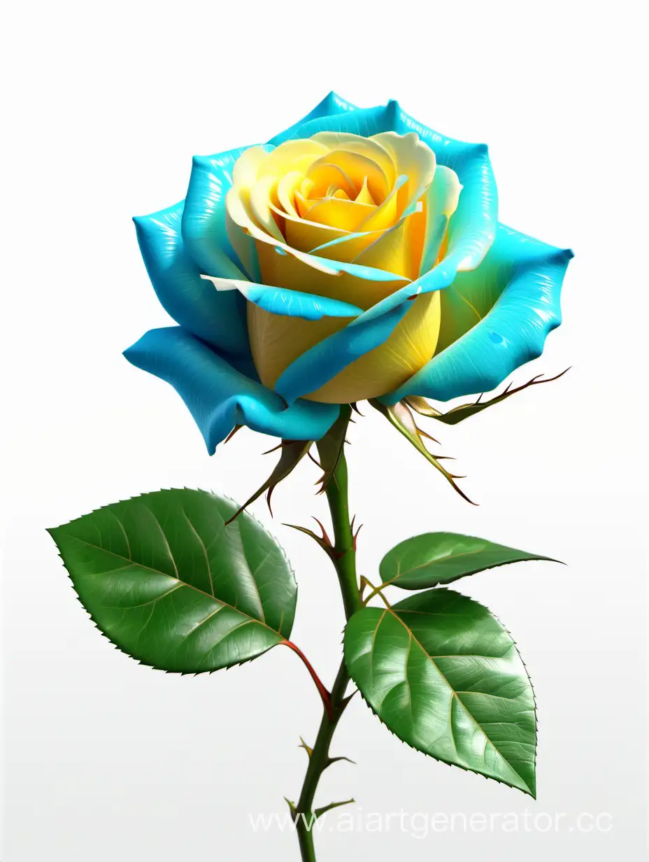 Vibrant-8K-HD-Realistic-Rose-with-Sky-Blue-and-Yellow-Hues