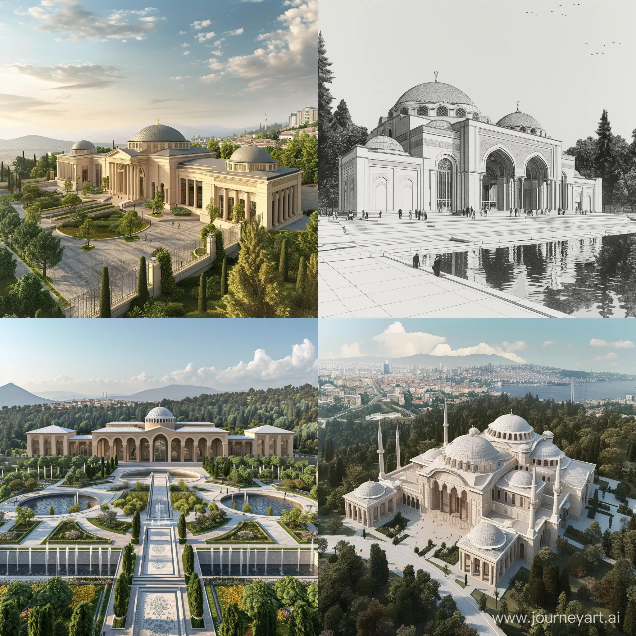 Neoclassical-Turkish-Architecture-Antkabir-Design-with-Atatrk-Statue