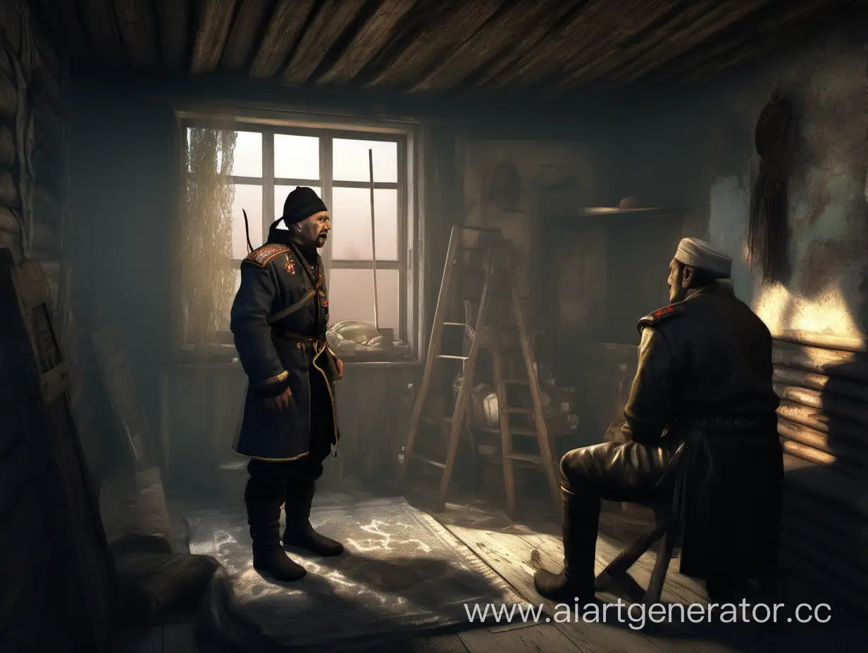 Cossack-Dialogue-with-Novice-Stalker-in-Abandoned-STALKER-Universe-House