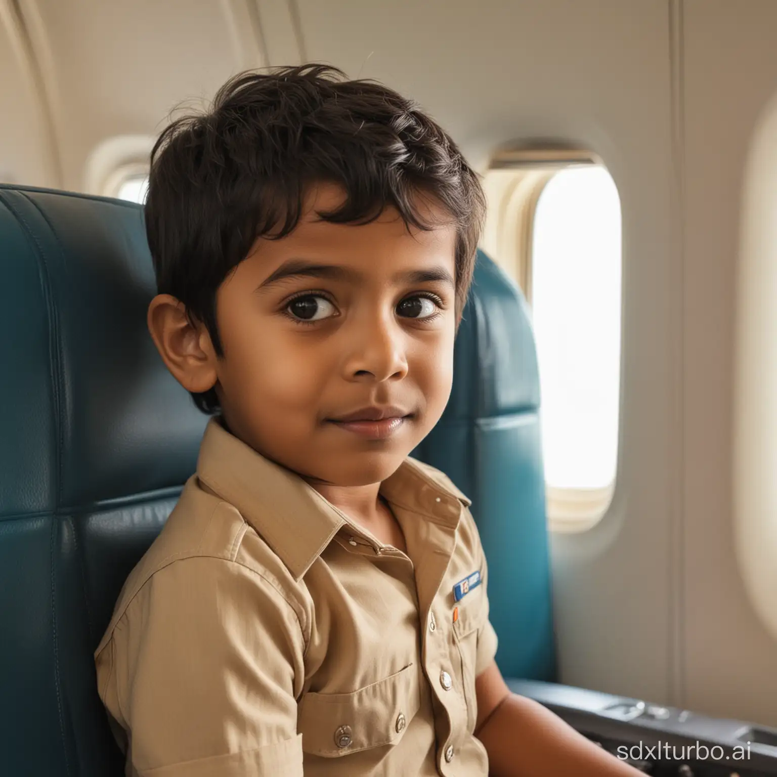 Indian-Toddler-Excitedly-Experiences-First-Airplane-Ride