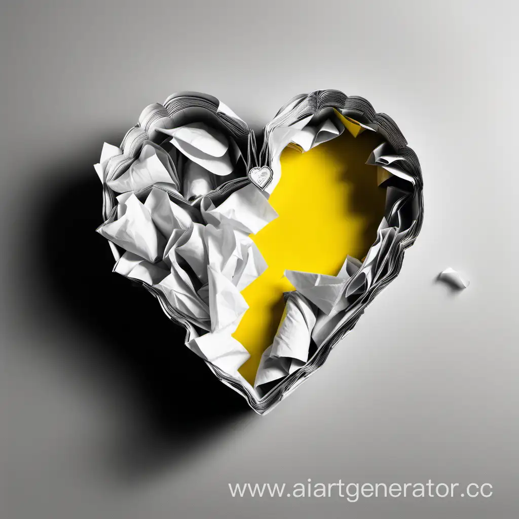 HeartShaped-Paper-Box-with-Bright-Yellow-Crumpled-Paper