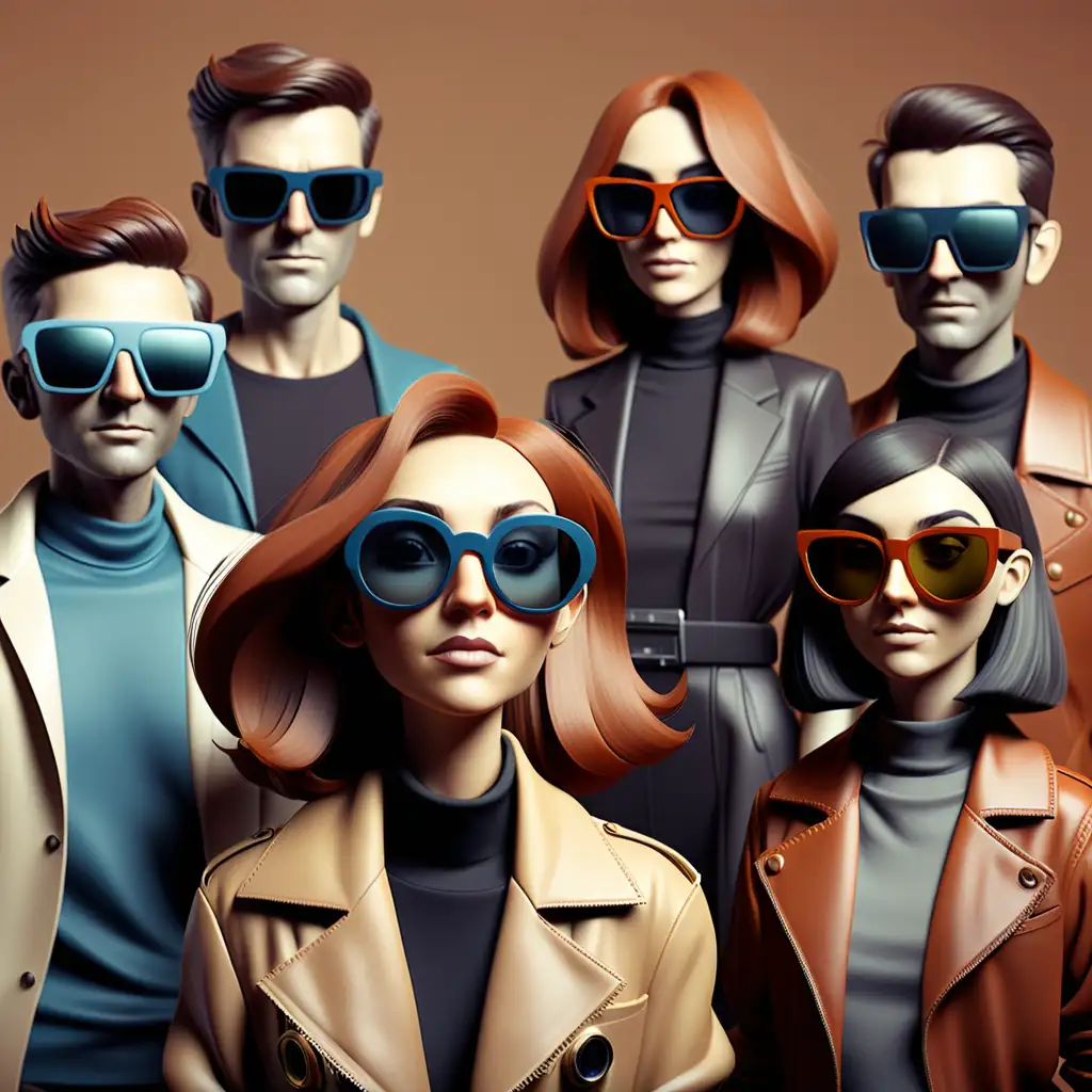 a team of designers, publishers and creators from mars with cool sunglasses