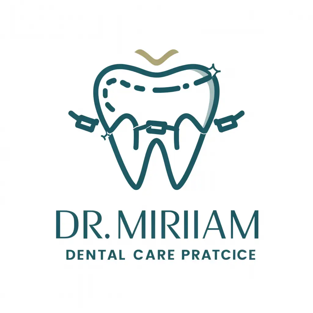 a logo design,with the text "Dr Miriam", main symbol:dental care


,complex,be used in Medical Dental industry,clear background