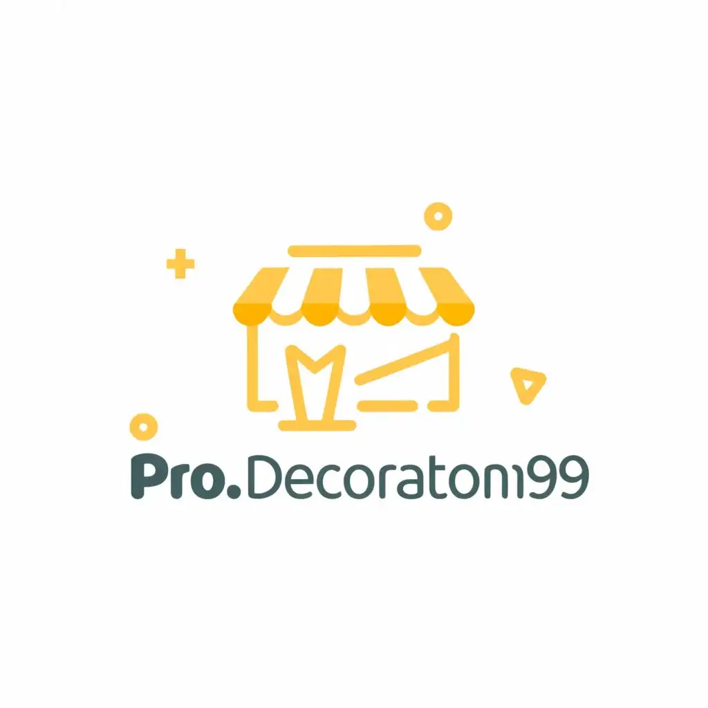 a logo design,with the text "pro.decoration99", main symbol:store,Moderate,be used in Retail industry,clear background