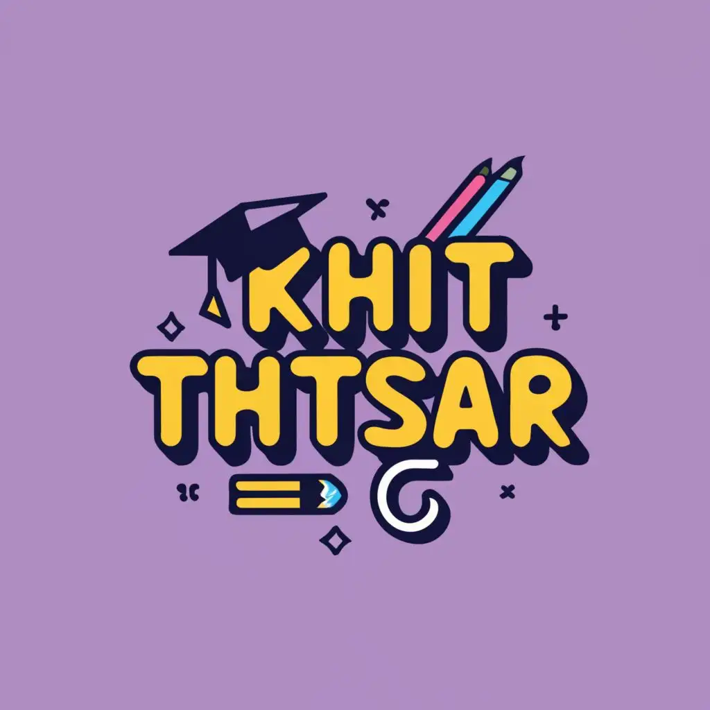 logo, Stationery, with the text "Khit Thitsar", typography, be used in Education industry