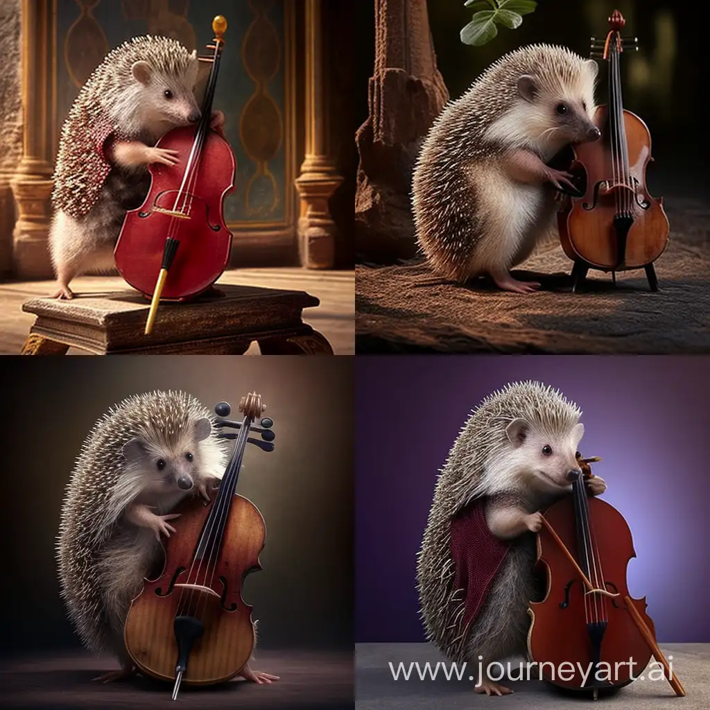 Adorable-Hedgehog-Playing-the-Cello