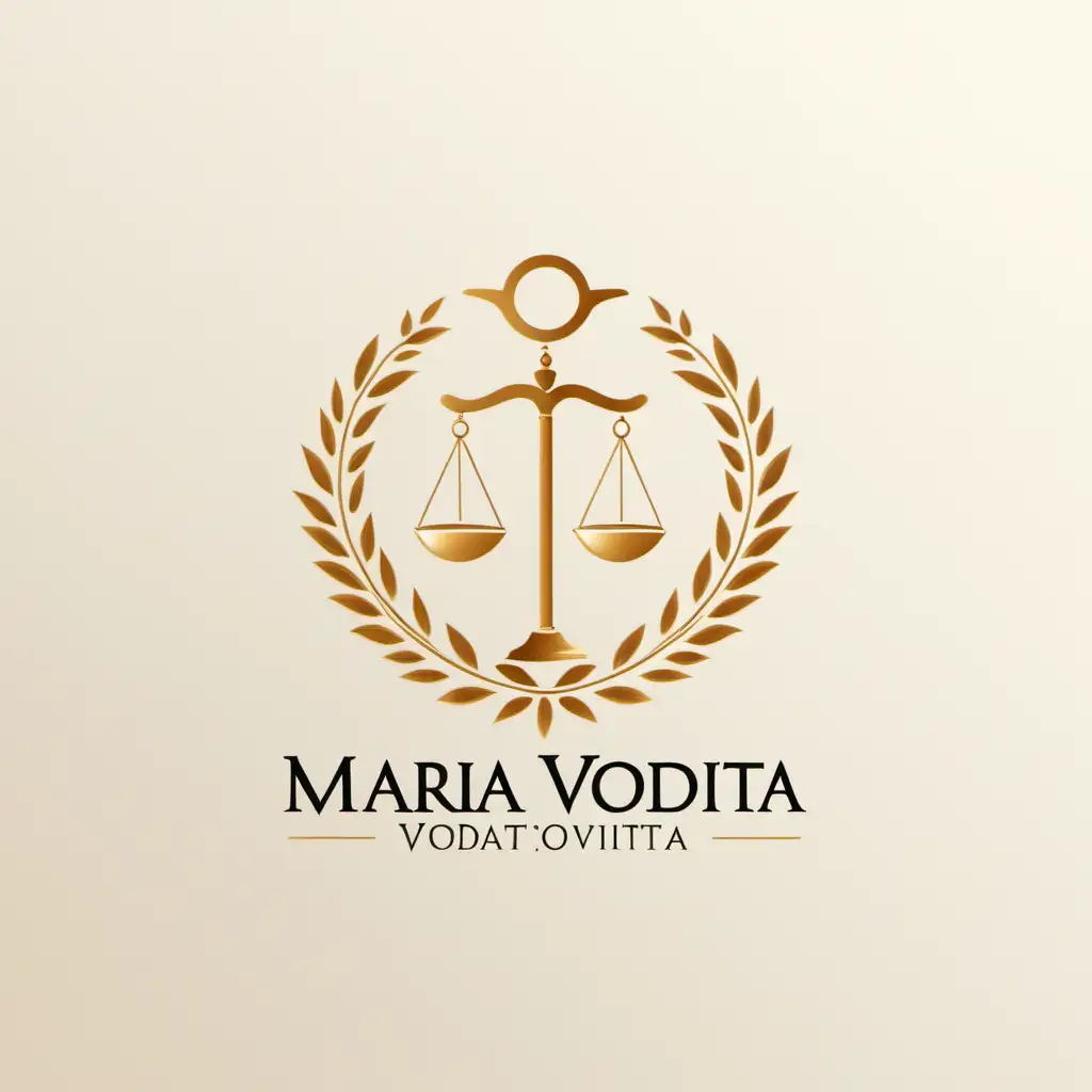 Elegant Legal Representation Maria Vodita Lawyer Firm Logo