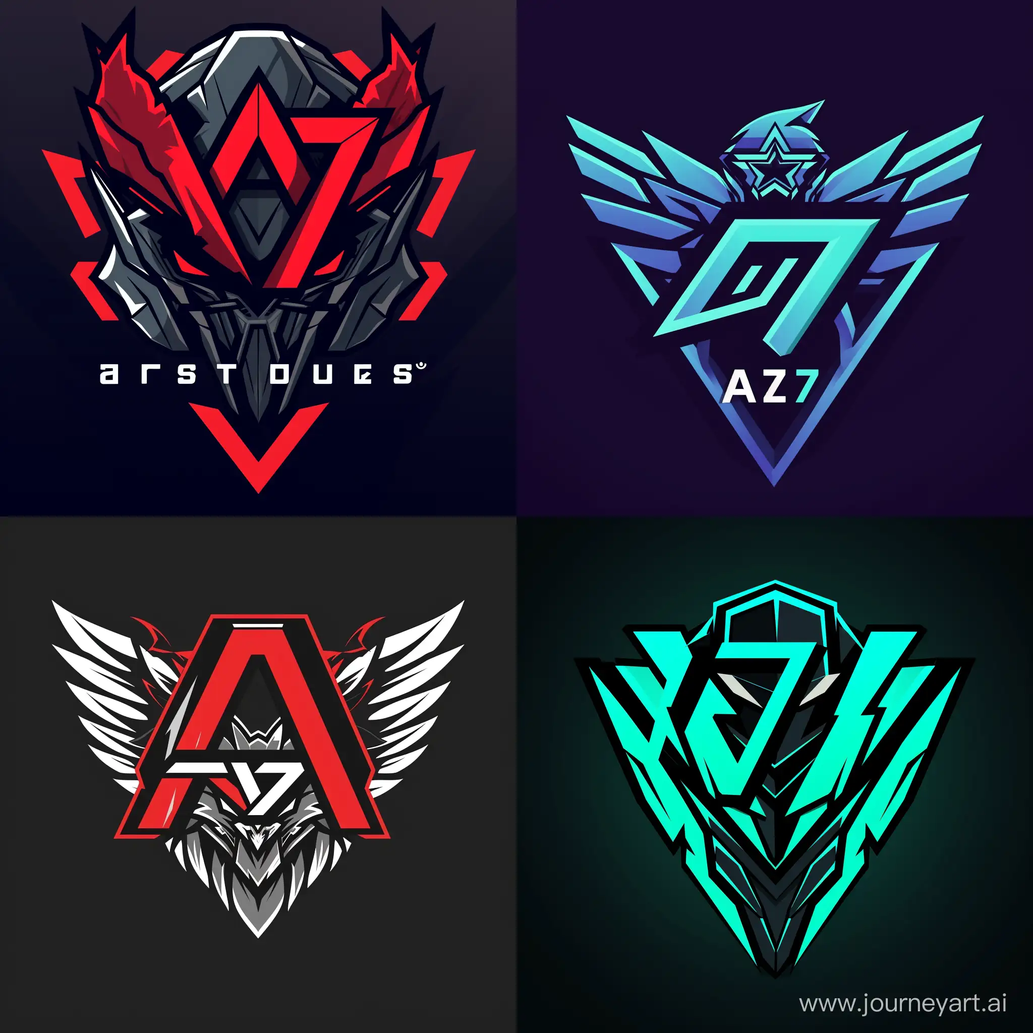 Create a unique and professional logo for the A7 esports team. The logo should combine strict and stylish colors. The logo should have a modern design that reflects trust and professionalism. --v 6 --ar 1:1 --no 34648
