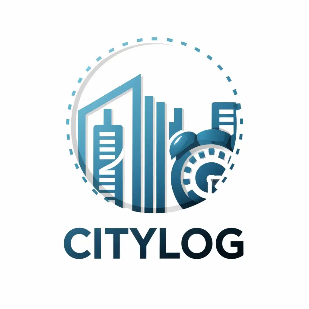 a logo design,with the text "City log", main symbol:I'm looking for an expert graphic designer with a knack for modern aesthetics to create a unique logo for my business, CityLog Which is an app to be used by local councils and government departments (City) to record and monitor their staff timesheets (Log)A modern style logo
- Open to color suggestions, input will be considered,Moderate,be used in Real Estate industry,clear background