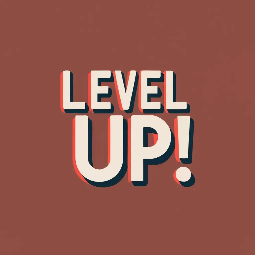 logo, video games, with the text "level up!", typography, be used in Technology industry