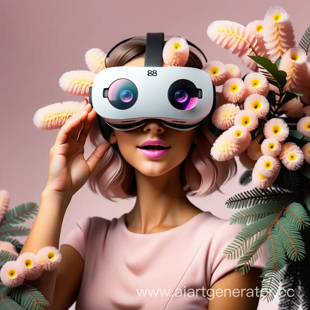 Virtual-Reality-Experience-Holiday-Blossoms-and-Mimosa-in-Soft-Pink-Ambiance