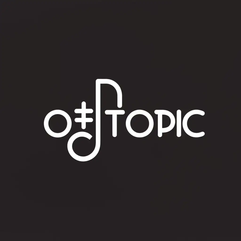 a logo design,with the text "Off Topic", main symbol:Music,Moderate,be used in Entertainment industry,clear background