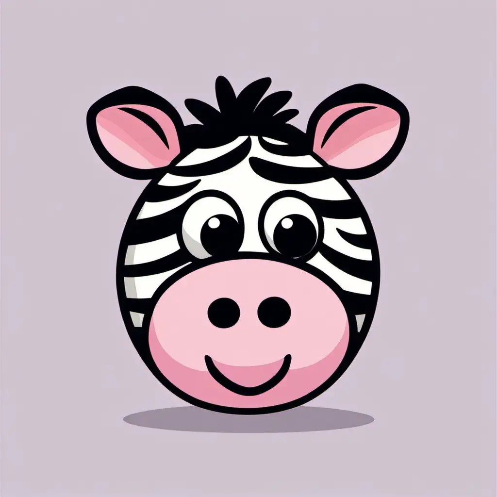 Zoë Zebra from Peppapig head only icon cartoon