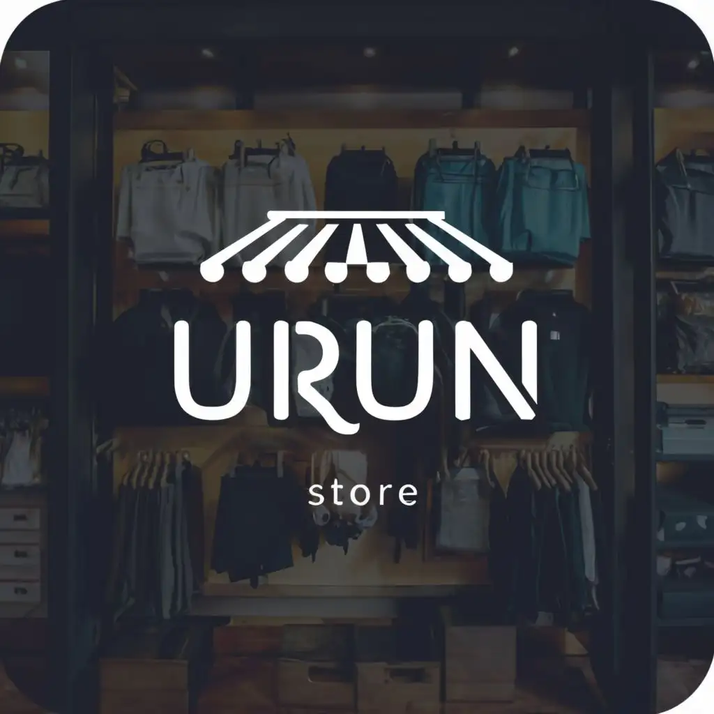 logo, STORE, with the text "URUN", typography