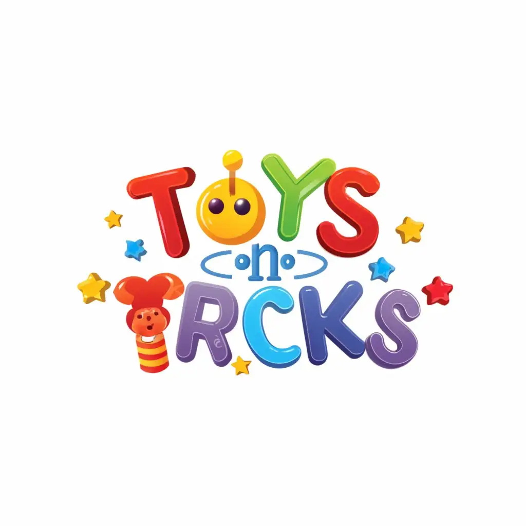 a logo design,with the text 'Toys ‘n’ Tricks', main symbol:a joyful icon for games and toys for all familey members and ages ,Moderate,clear background