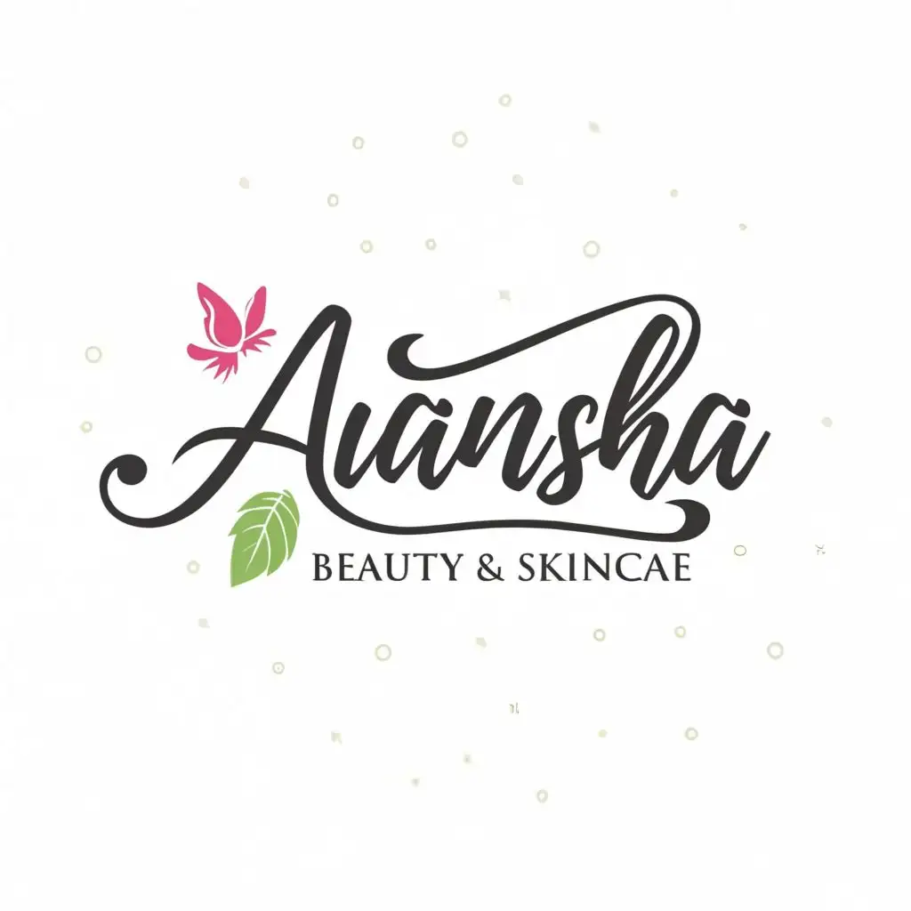 logo, Pure Beauty & Skincare, with the text "AvanSha", typography, be used in Beauty Spa industry