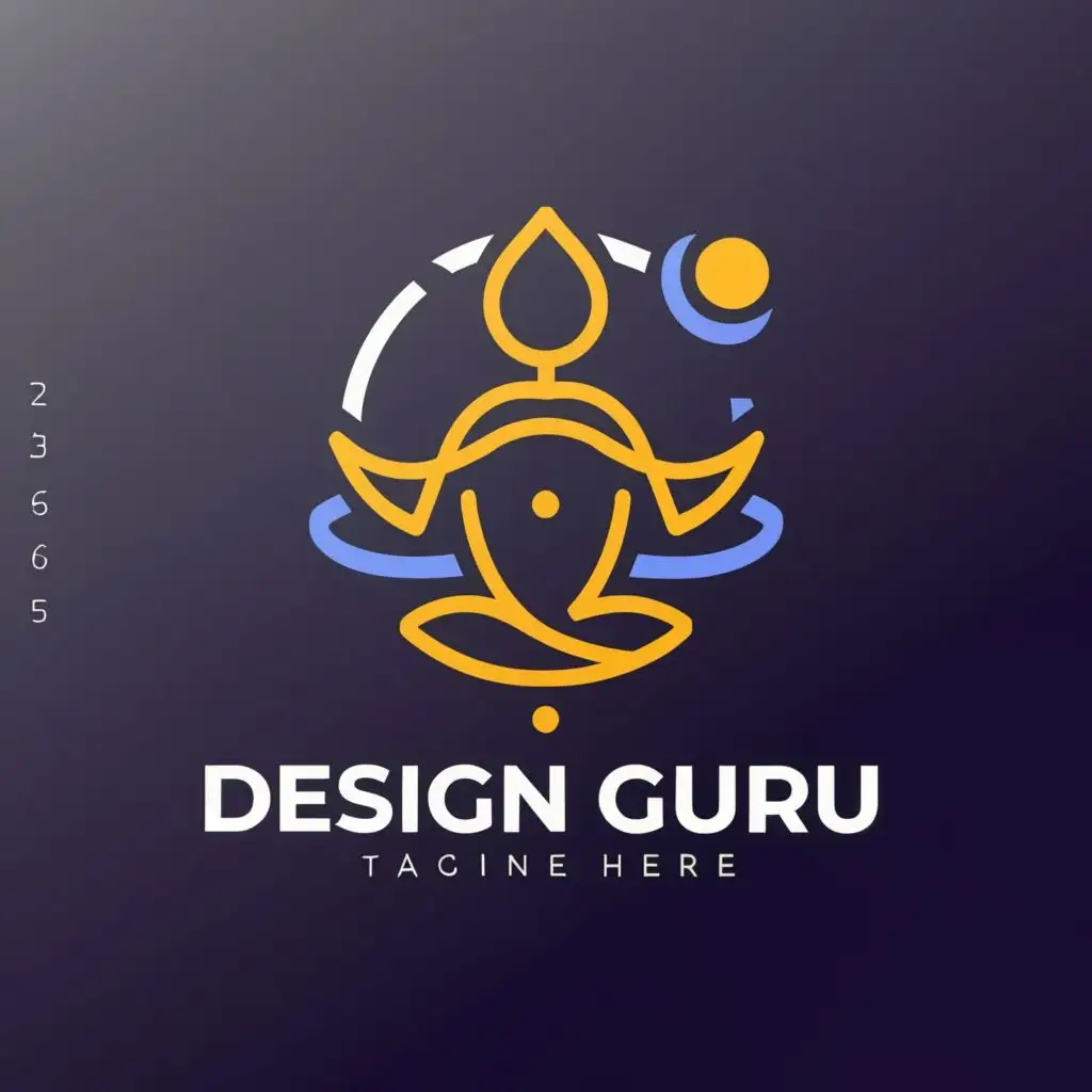 a logo design,with the text "Design Guru", main symbol:guru, universe, infinty sign, omega sign,Moderate,be used in Internet industry,clear background