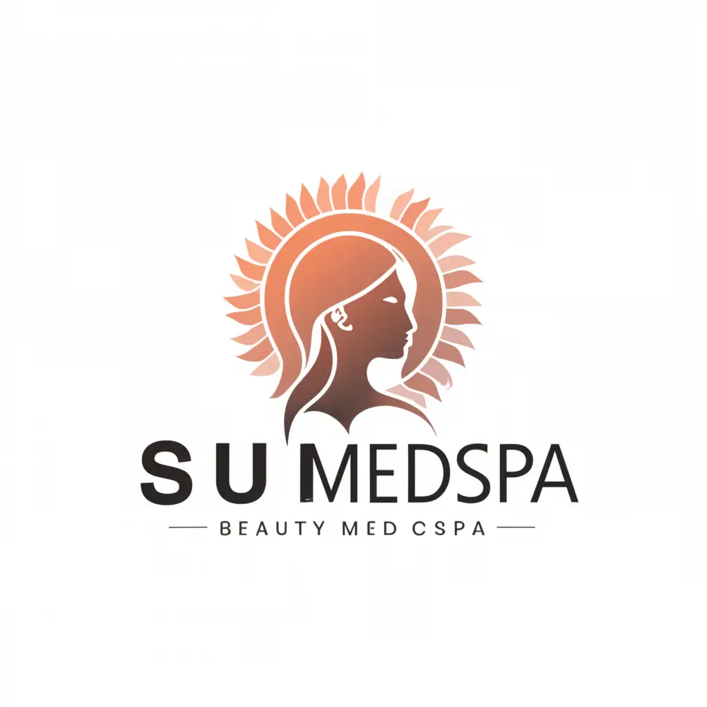 a logo design,with the text "SUN MEDSPA", main symbol:SUN, BEAUTY, NURSE, HEALTH, SKIN CARE, INJECTION, BOTOX,Moderate,be used in Beauty Spa industry,clear background
