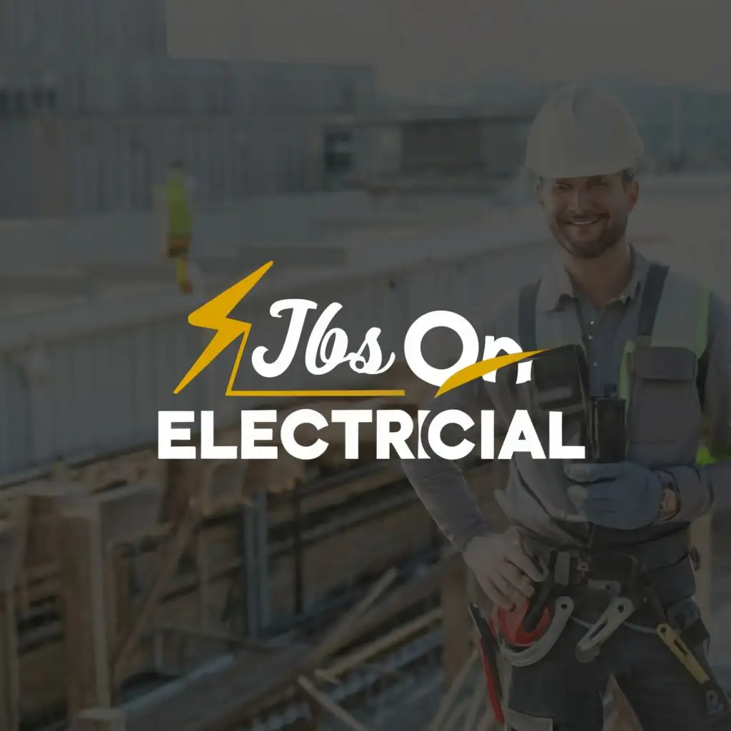 a logo design,with the text "Jobs on electrical", main symbol:Lightning, be used in Construction industry