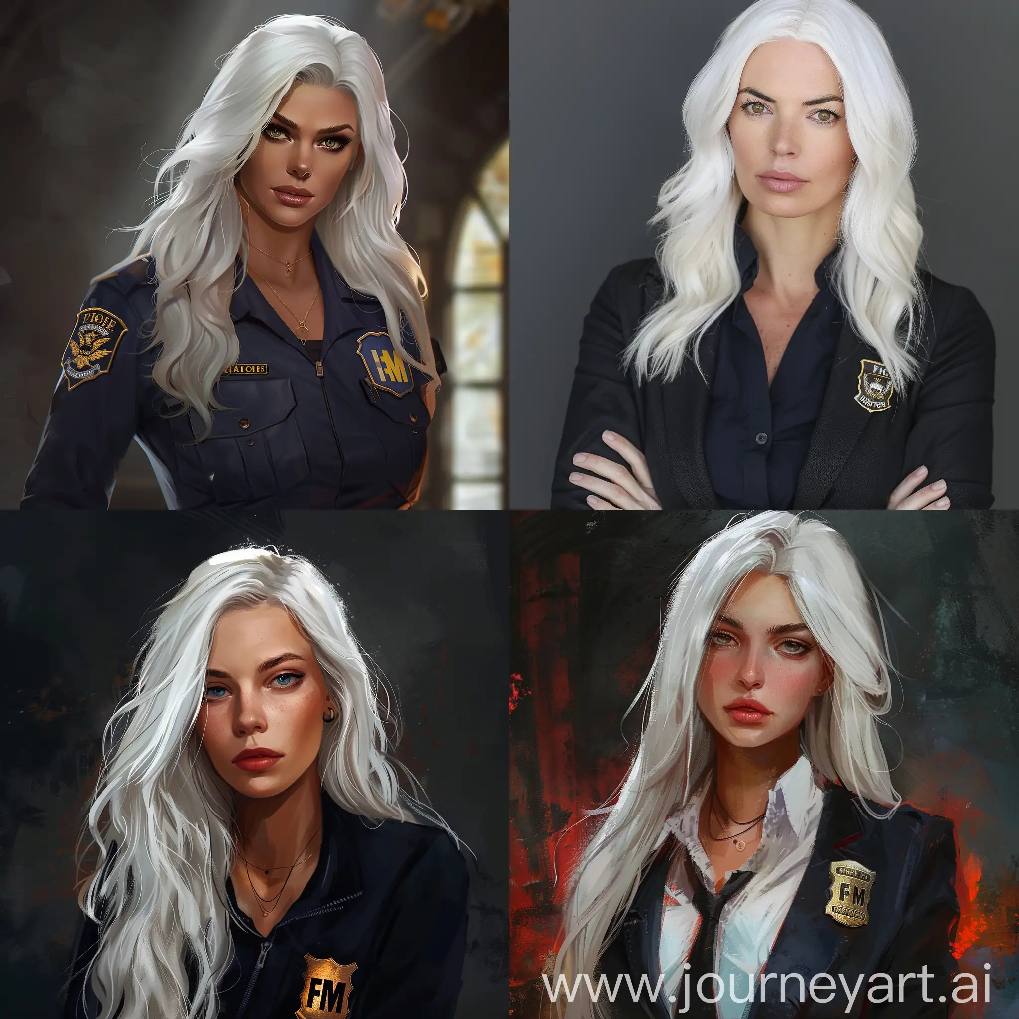 Fbi Girl,white hair