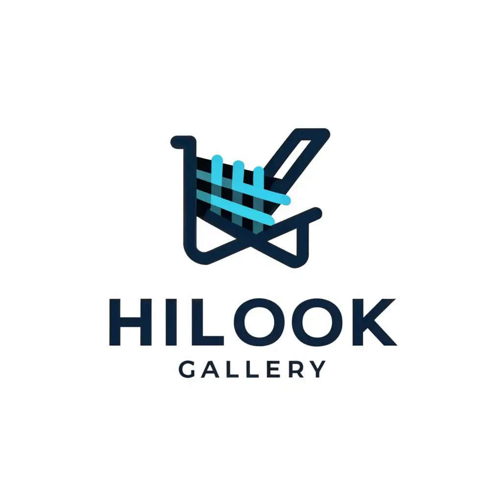 a logo design,with the text "Hilook Gallery", main symbol:Online Store,Moderate,be used in Technology industry,clear background