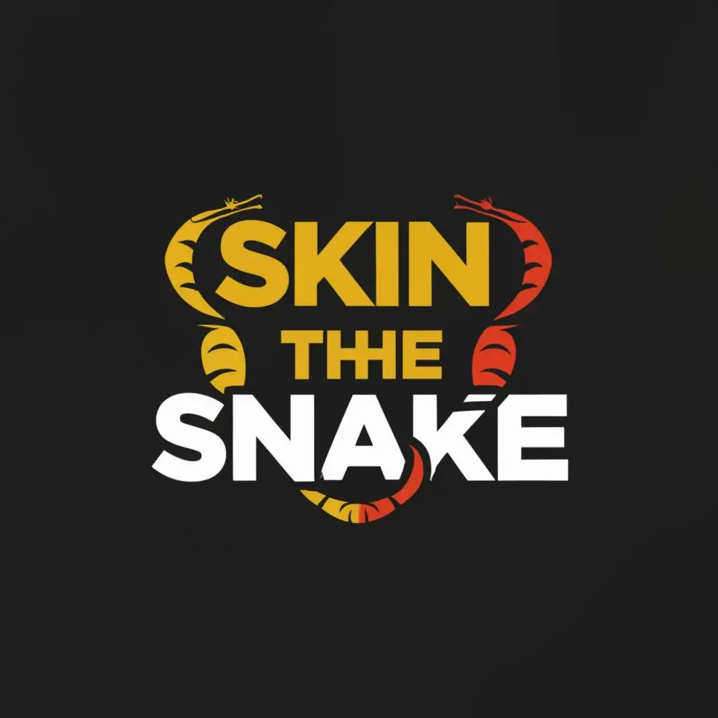 a logo design,with the text "Skin the Snake", main symbol:Snake game,Moderate,be used in Entertainment industry,clear background