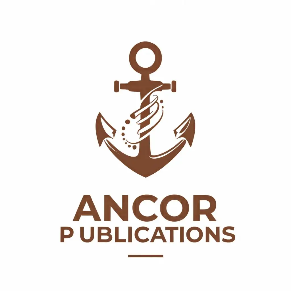 a logo design,with the text "Anchor Publications", main symbol:Anchor,Moderate,be used in Education industry,clear background