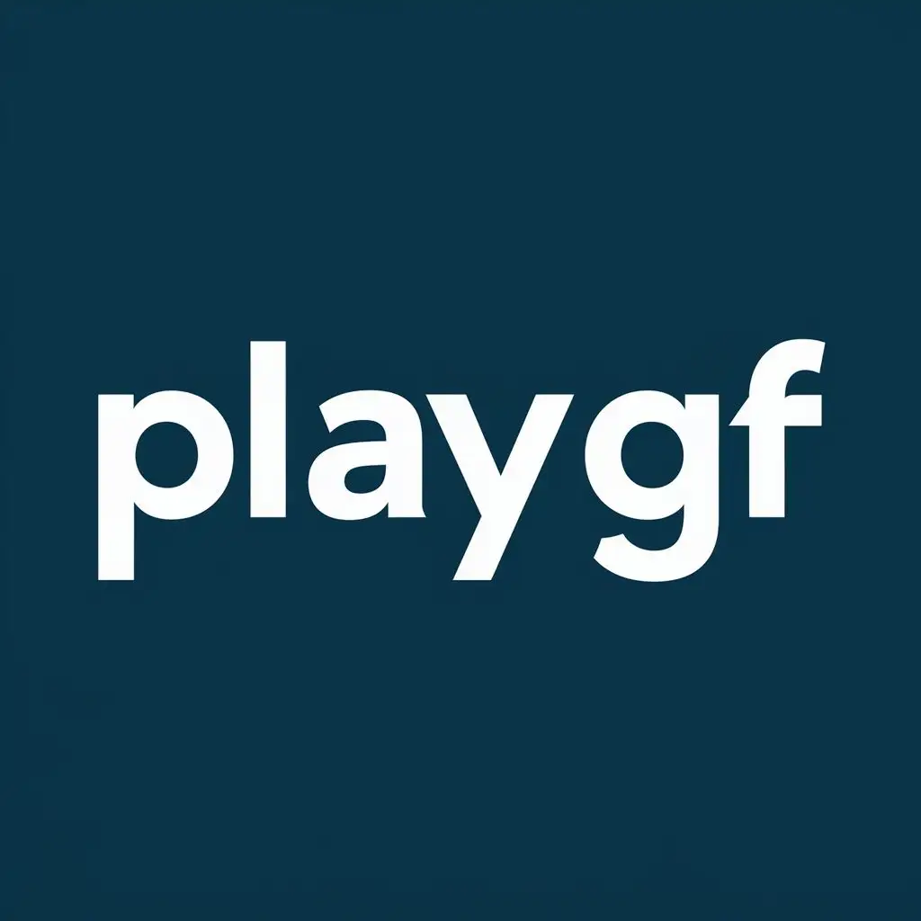 logo, PLAYGF, with the text "PLAYGF", typography, be used in Internet industry