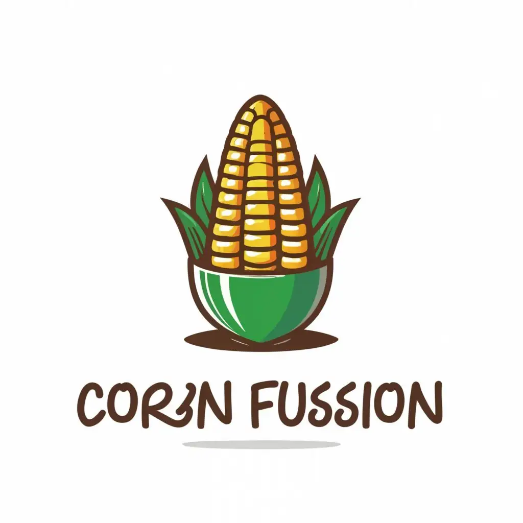 logo, Corn in cup

, with the text "Corn Fusion", typography, be used in Restaurant industry