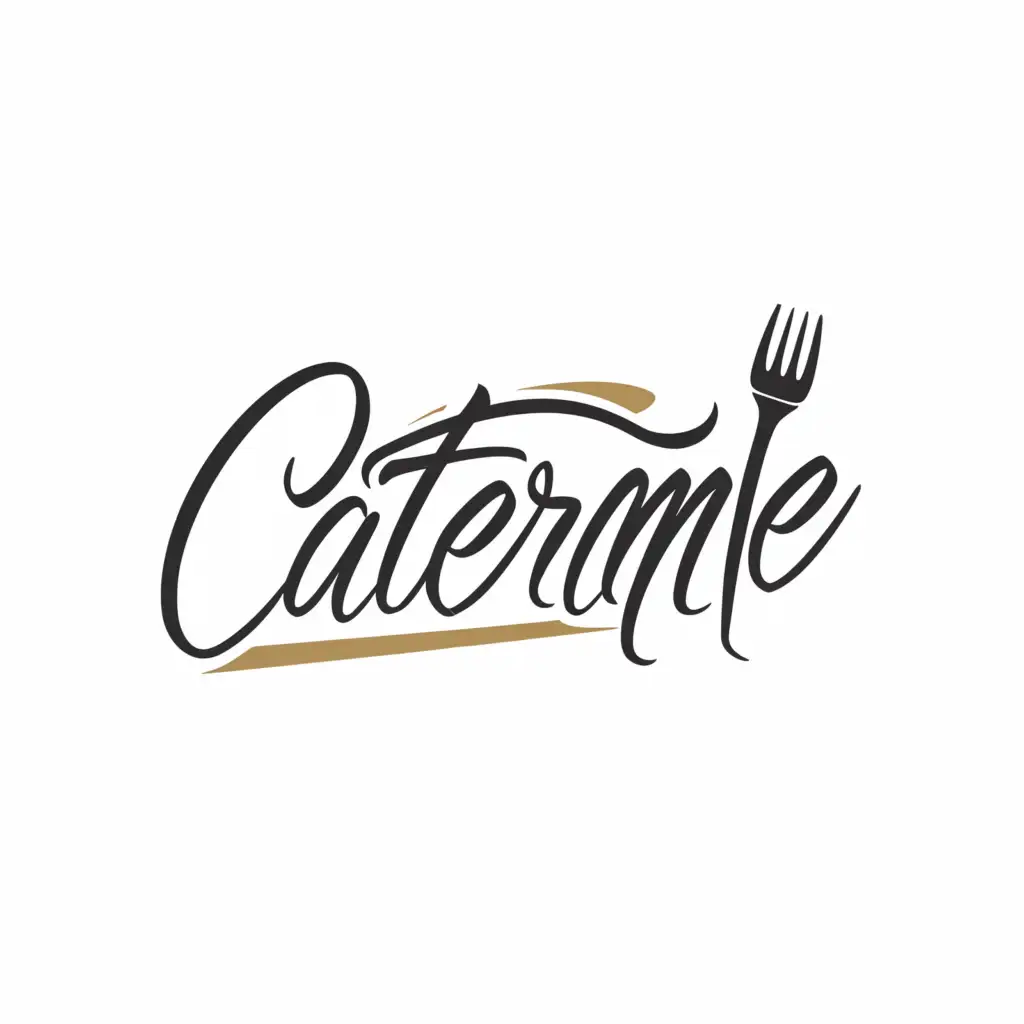 LOGO-Design-For-CaterMe-Elegant-Text-with-Catering-Symbol-for-Restaurant-Industry