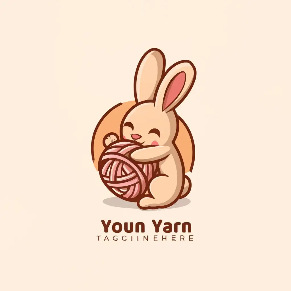 LOGO-Design-for-Yarnmade-Bunny-Soft-Beige-and-Pink-with-a-Cute-Bunny-and-Yarn-Symbol