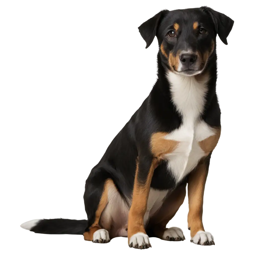 HighQuality-PNG-Image-of-a-Sitting-White-Brown-Black-Mongrel-Dog-Perfect-for-Web-Design-and-Digital-Art-Projects