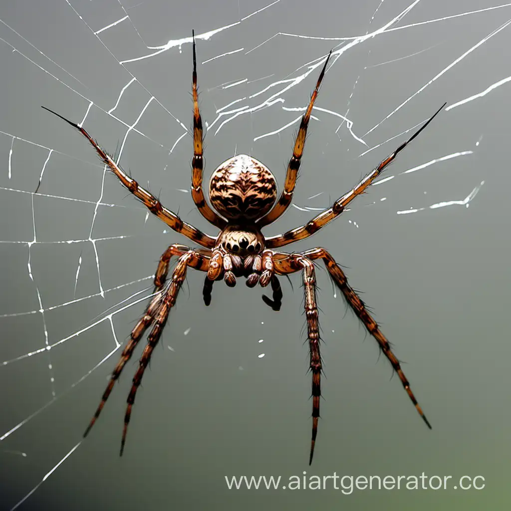 Gigantic-Spider-Crawling-in-Dark-Forest
