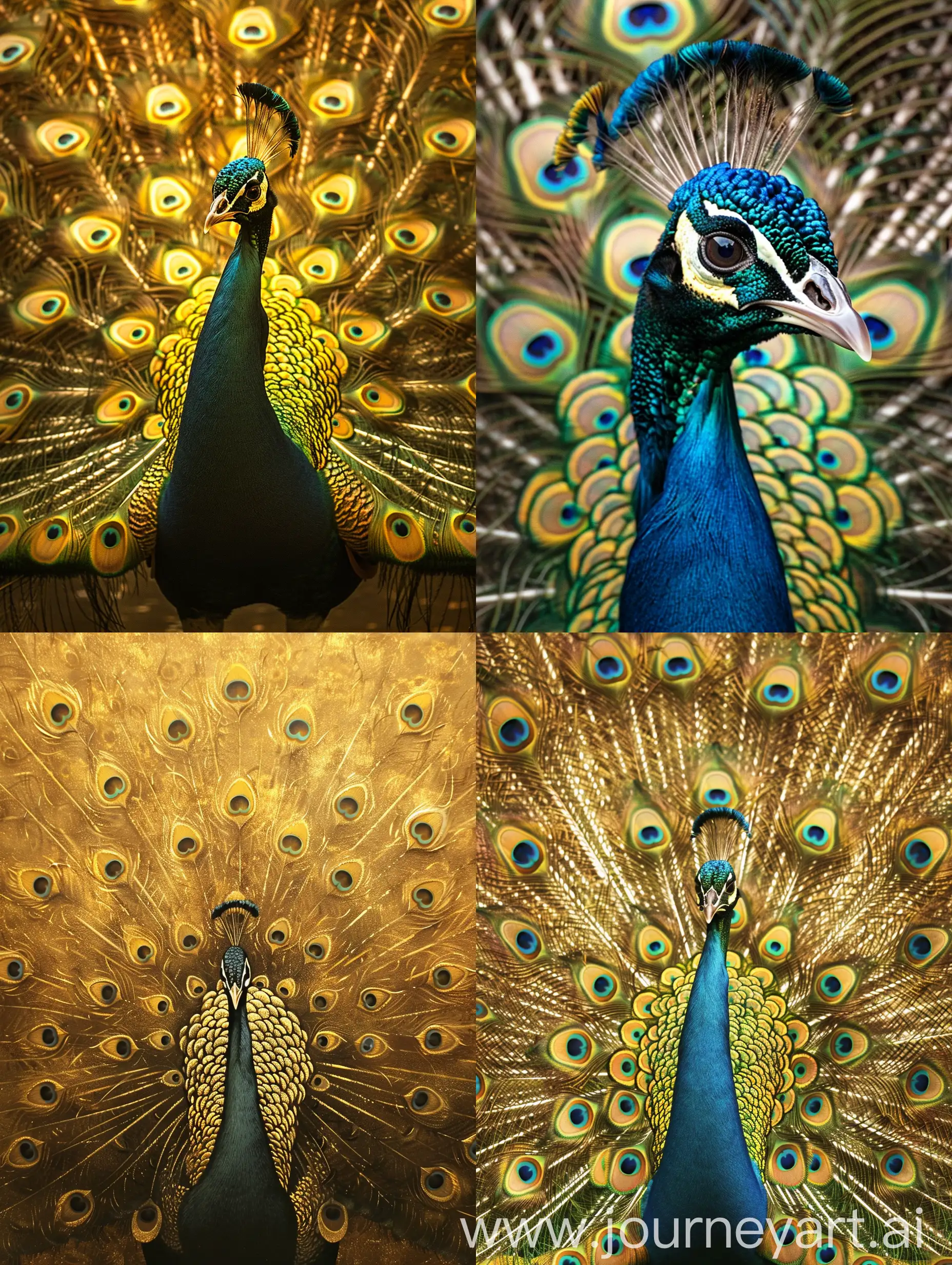 Peacock,gold feathers,,