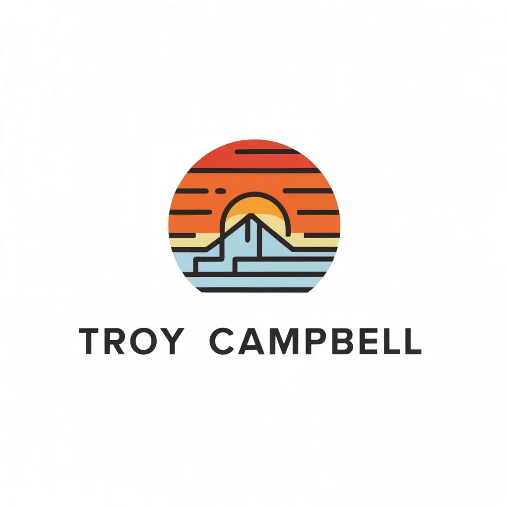 a logo design,with the text "Troy Campbell ", main symbol:Arizona sunset,Moderate,clear background