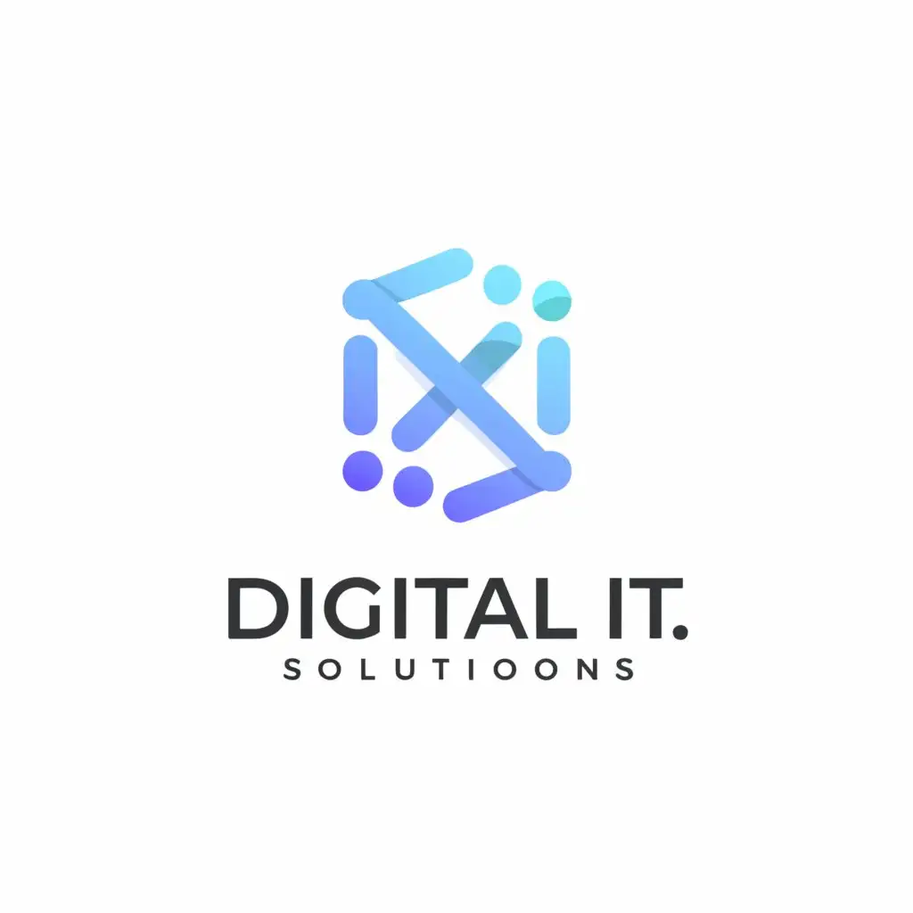a logo design,with the text "Digital It", main symbol:Solutions,Moderate,be used in Technology industry,clear background