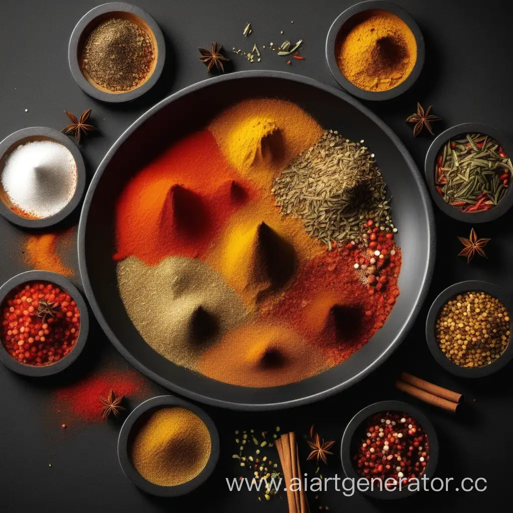 Colorful-Spices-and-Seasonings-Spill-on-Rustic-Table