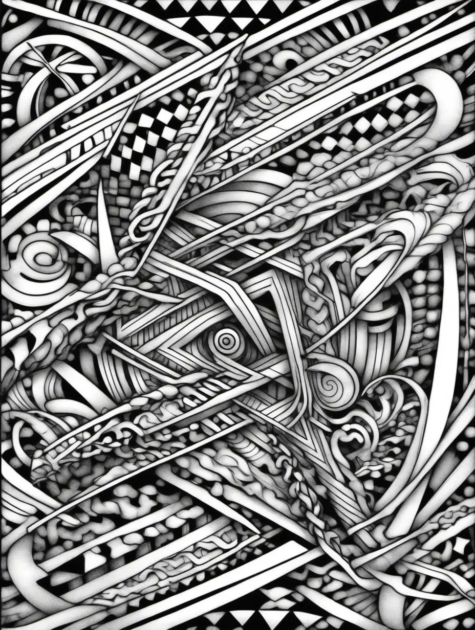 Vibrant Prizm Tangle Art Coloring Page for Relaxation and Creativity